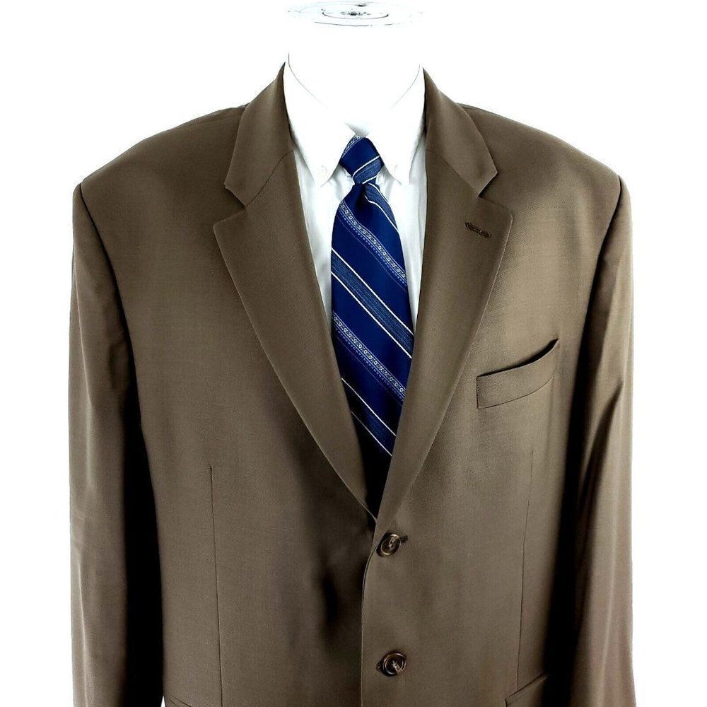 Lauren Ralph Lauren Wool Cashmere 3 Button Blazer 44L Or Slim Fit 46L Dark Beige
